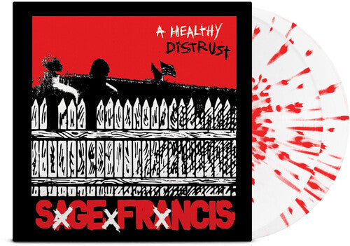 SAGE FRANCIS 'A HEALTHY DISTRUST' 20TH ANNIVERSARY 2LP - WHITE/RED SPLATTER