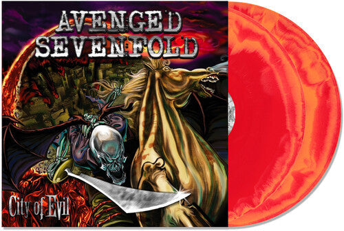 AVENGED SEVENFOLD 'CITY OF EVIL' ANNIVERSARY EDITION 2LP - ORANGE/RED/SWIRL