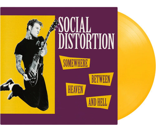 SOCIAL DISTORTION 'SOMEWHERE BETWEEN HEAVEN AND HELL' LP - IMPORT - YELLOW
