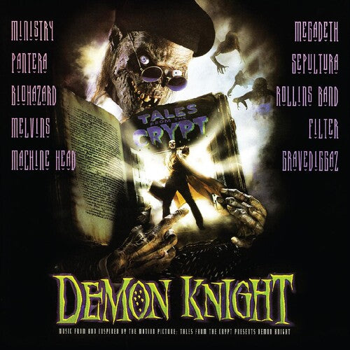 TALES FROM THE CRYPT PRESENTS: 'DEMON KNIGHT ORIGINAL SOUNDTRACK' LP (Blue/White Cryptkeeper Halloween Splatter Vinyl)