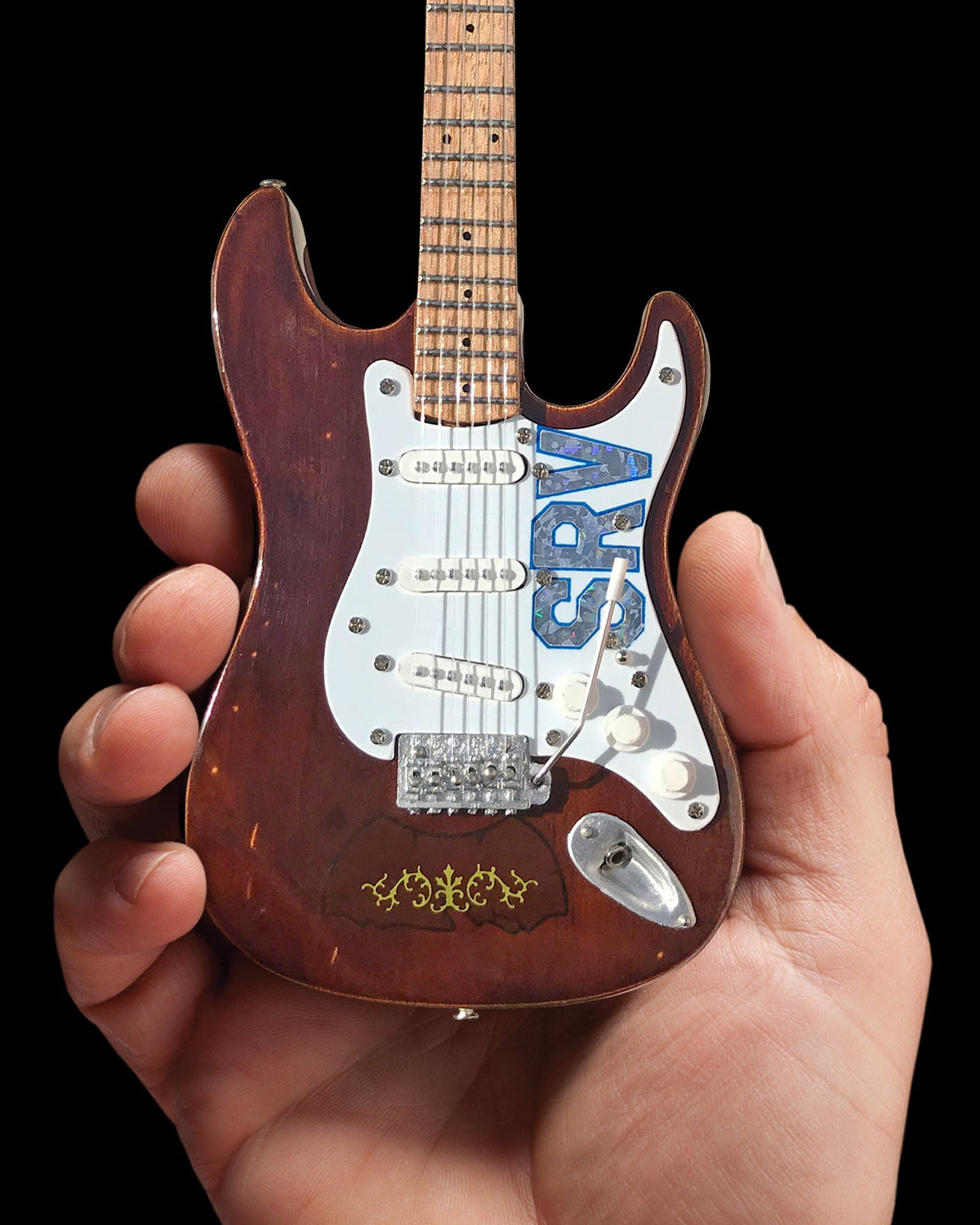 OFFICIALLY LICENSED STEVIE RAY VAUGHAN MINI FENDER' STRAT' - SIGNATURE SRV LENNY MINI GUITAR