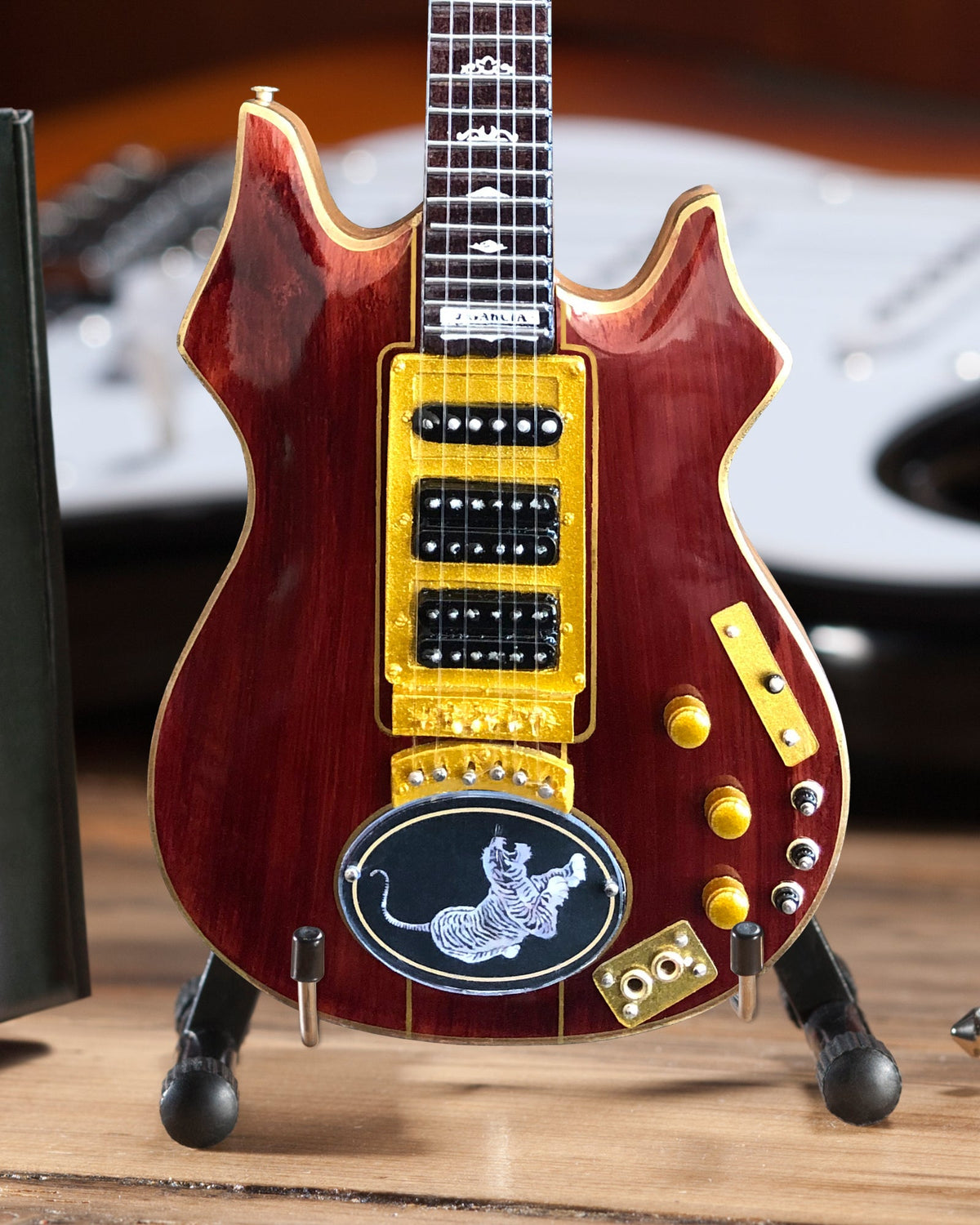 JERRY GARCIA' TIGER' TRIBUTE MINI GUITAR REPLICA - OFFICIALLY LICENSED
