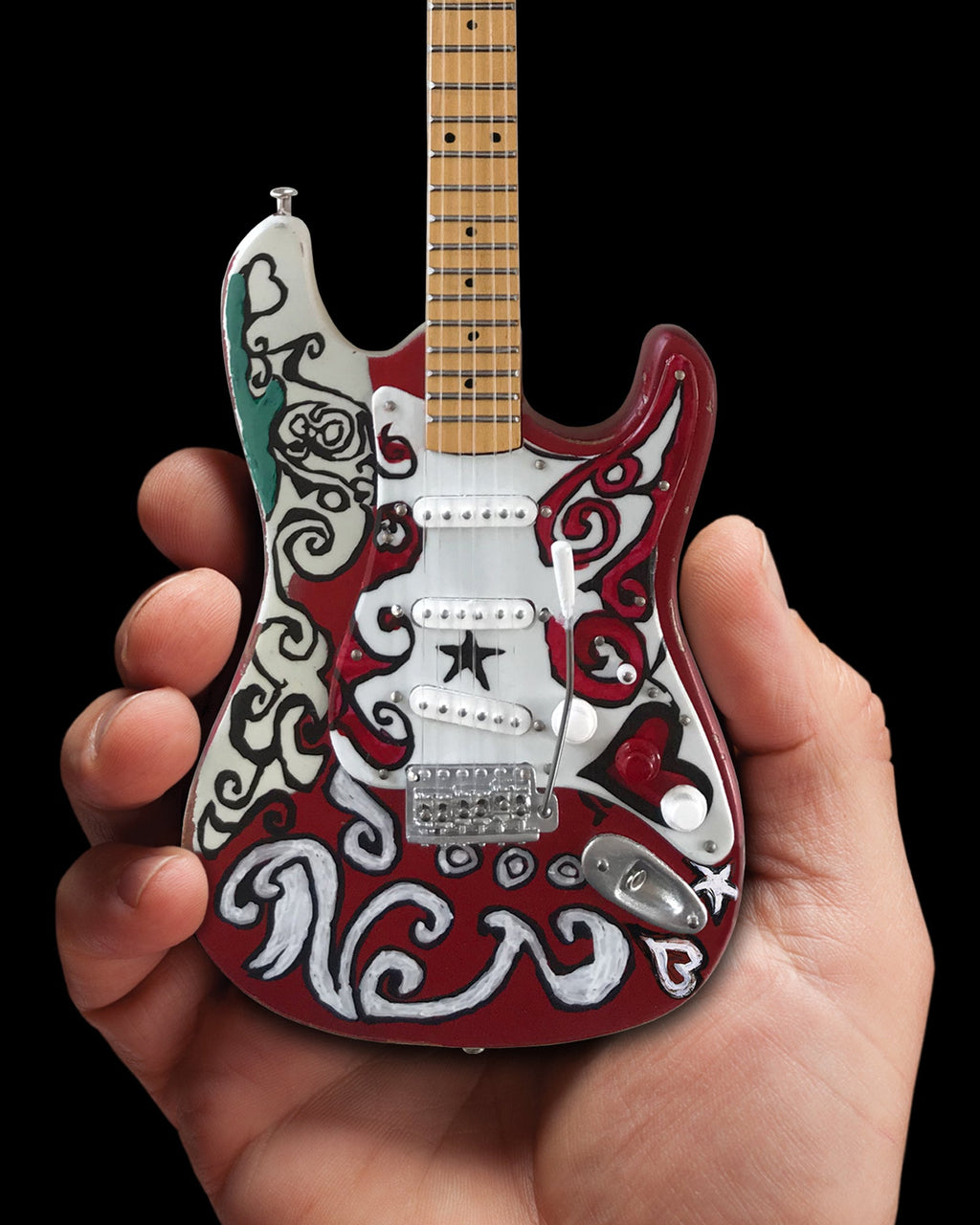 SET OF 3 SIGNATURE JIMI HENDRIX FENDER' STRATOCASTER' MINI GUITARS