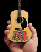 OFFICIALLY LICENSED LYNYRD SKYNYRD LOGO NATURAL FINISH ACOUSTIC MINI GUITAR