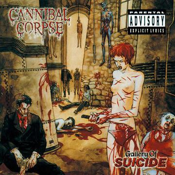 CANNIBAL CORPSE 'GALLERY OF SUICIDE' LP - OFF WHITE/RED/SPLATTER