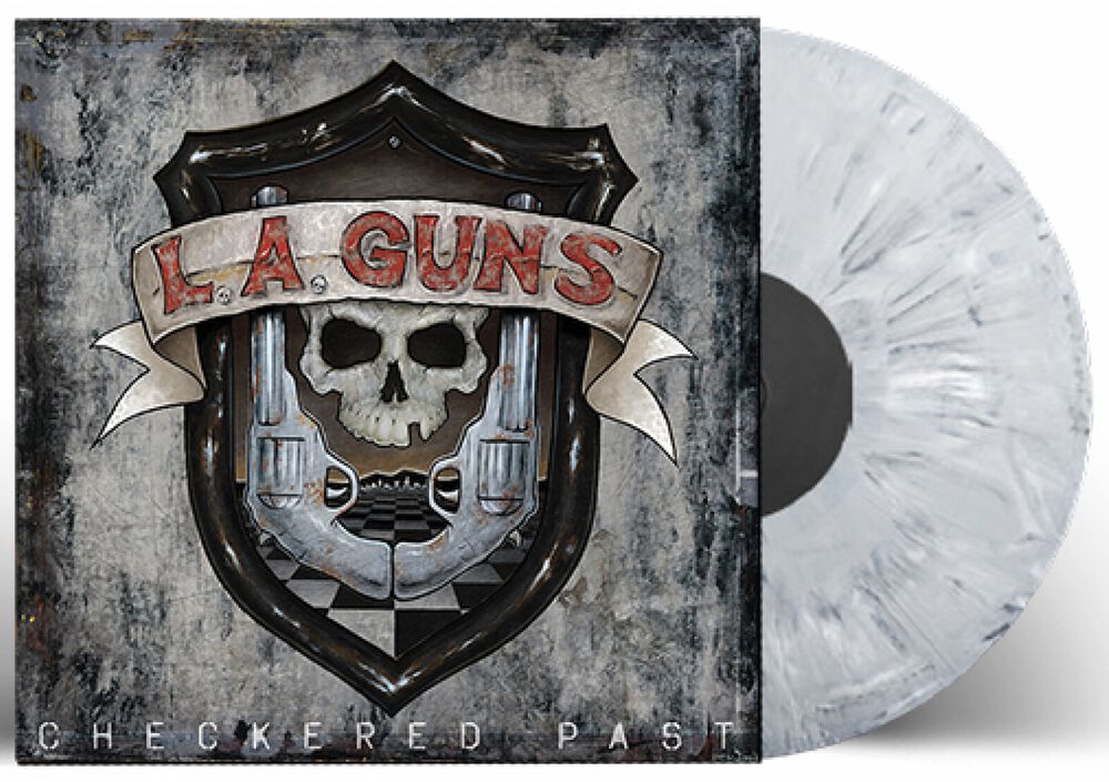 L.A. GUNS 'CHECKERED PAST' LP - LTD. - MARBLE