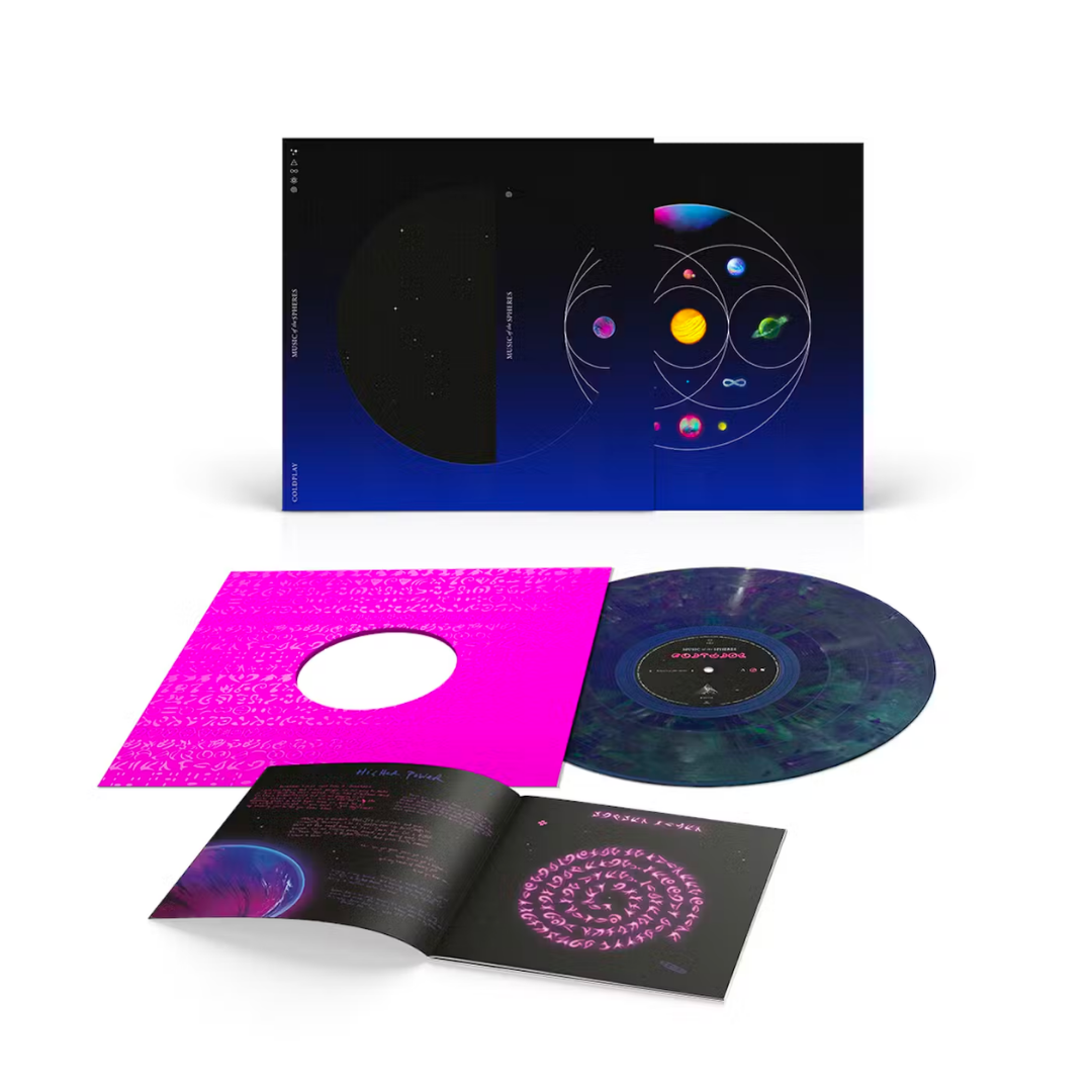 COLDPLAY 'MUSIC OF THE SPHERES' LP - RECYCLED COLOR