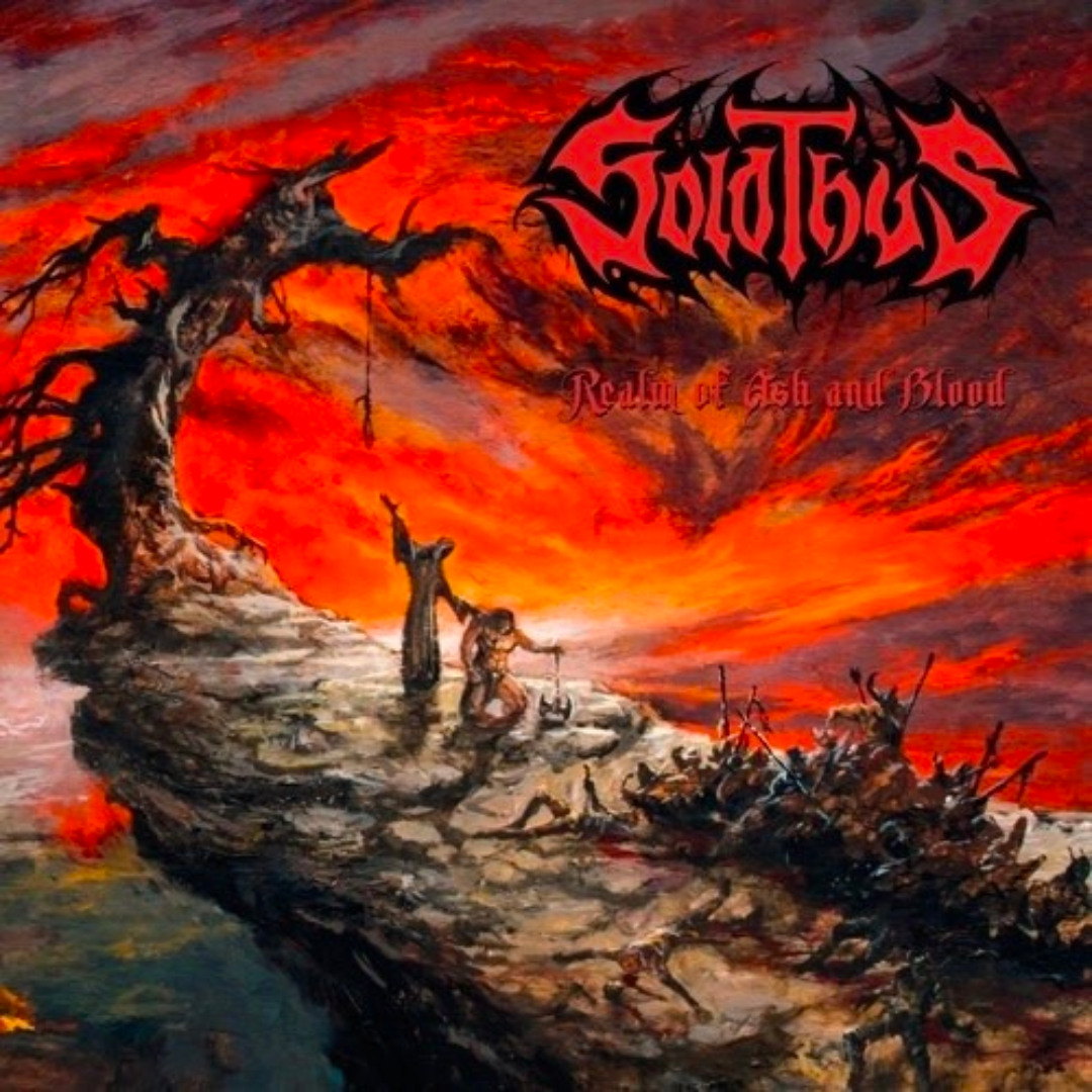 SOLOTHUS 'REALM OF ASH AND BLOOD' LP - TRANSPARENT RED/ORANGE