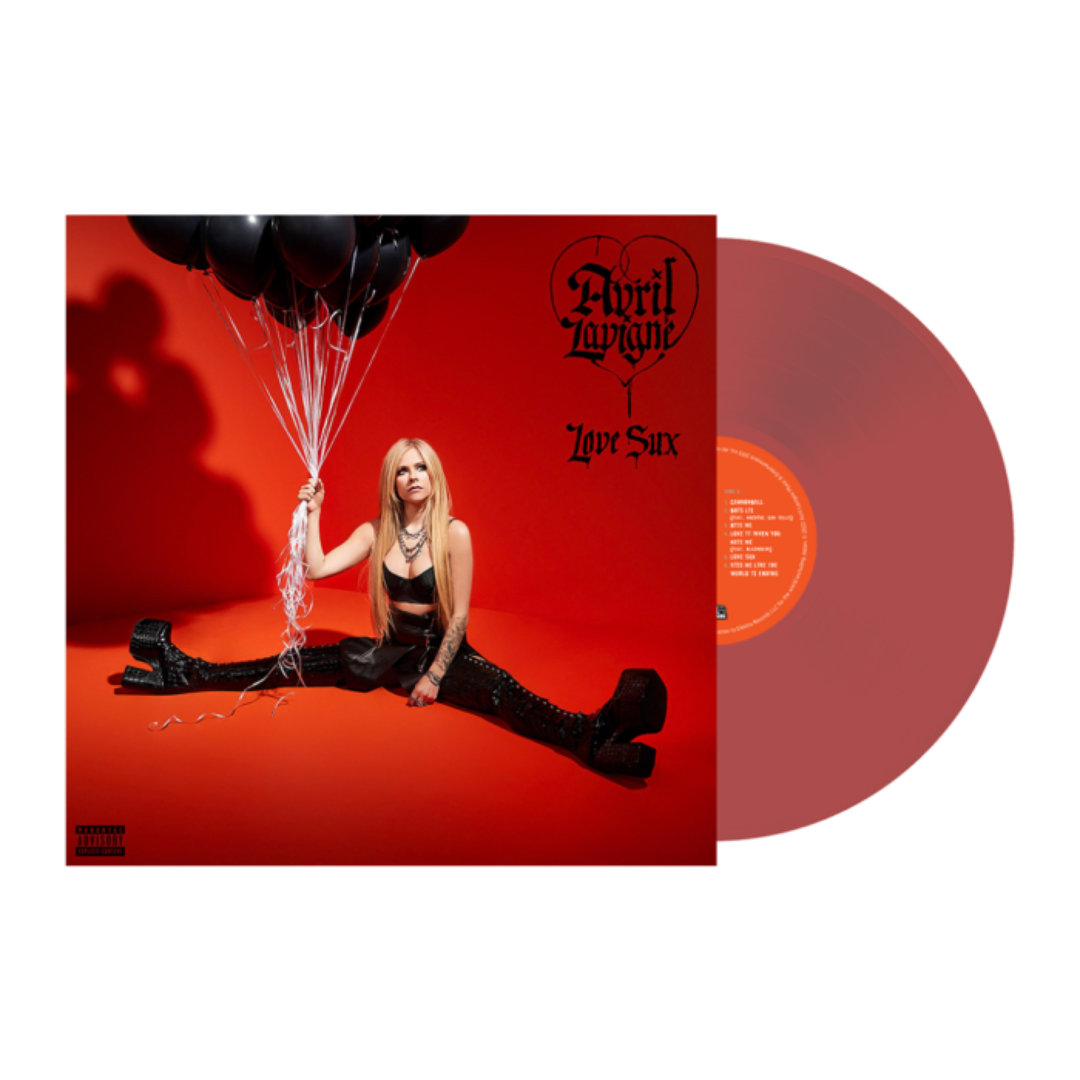 AVRIL LAVIGNE 'LOVE SUX' LP - TRANSPARENT RED