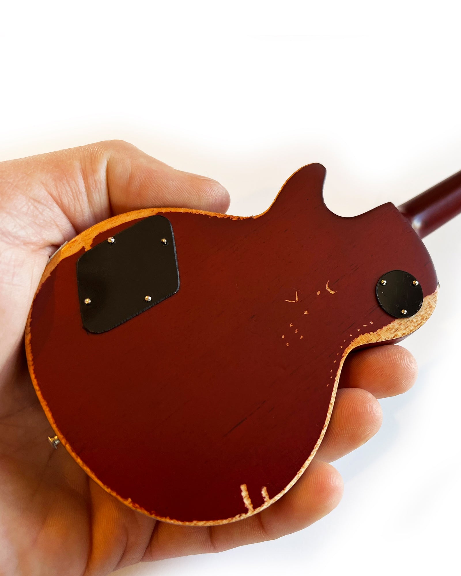 BILLY F GIBBONS AGED "PEARLY GATES" GIBSON LES PAUL MINI GUITAR MODEL