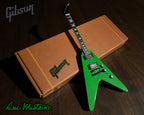 DAVE MUSTAINE GIBSON FLYING V EXP RUST IN PEACE ALIEN TECH GREEN MINI GUITAR MODEL
