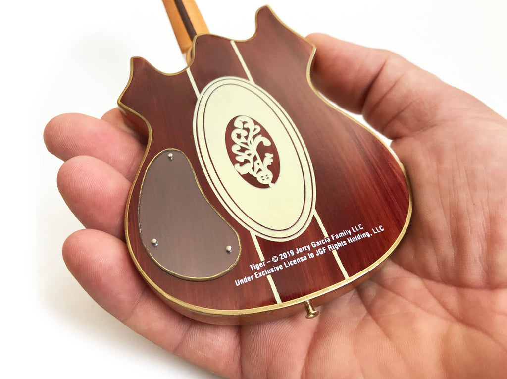 JERRY GARCIA' SET OF TIGER' & ROSEBUD' MINIATURE GUITAR REPLICA COLLECTIBLES