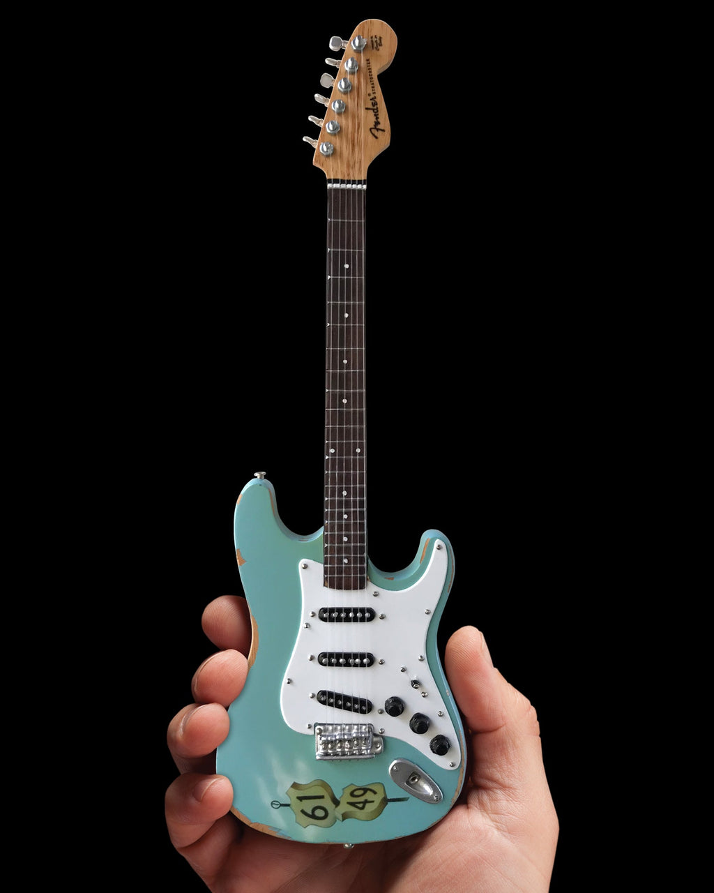 OFFICIALLY LICENSED KENNY WAYNE SHEPHERD MINI FENDER' STRAT' CROSSROADS BLUE GUITAR MODEL