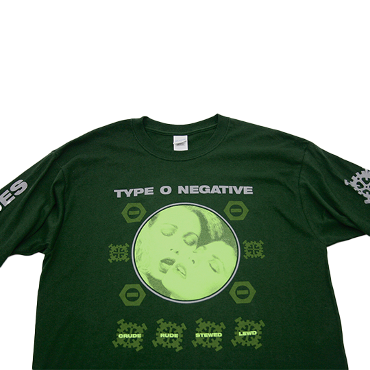 TYPE O NEGATIVE 'CRUDE GEARS' LONG SLEEVE GREEN