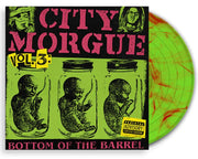 CITY MORGUE ‘VOL. 3 BOTTOM OF THE BARREL’ LP - EXCLUSIVE - LTD. 500 - OPAQUE LIME MONSTER GREEN/RED/SWIRL
