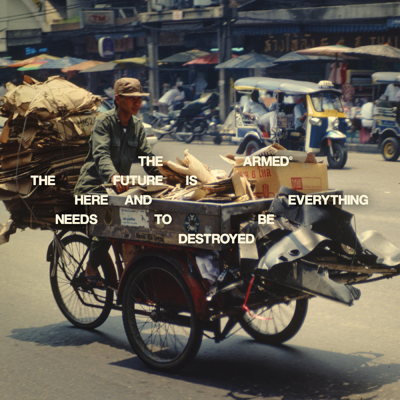 THE ARMED 'THE FUTURE IS HERE AND EVERYTHING NEEDS TO BE DESTROYED' LP - LTD. - CLOUDY/YELLOW/PINK/GREEN/SPLATTER