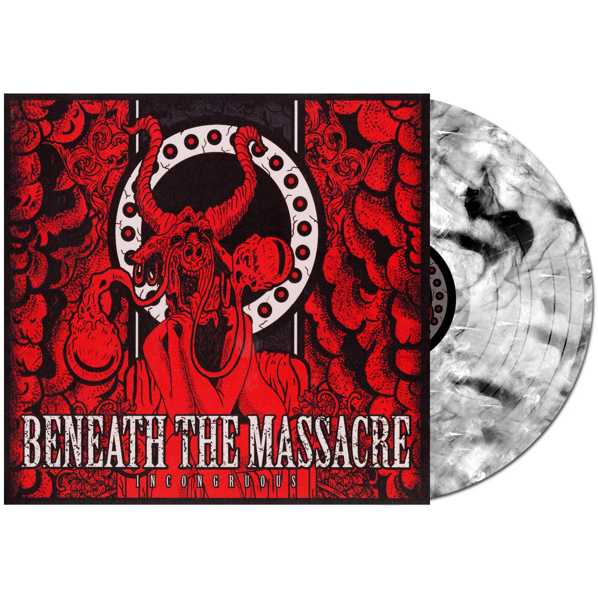 BENEATH THE MASSACRE 'INCONGRUOUS' LP - WHITE/BLACK