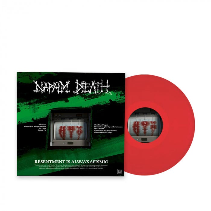 NAPALM DEATH 'RESENTMENT IS ALWAYS SEISMIC - A FINAL THROW OF THROES' LP - TRANSPARENT RED