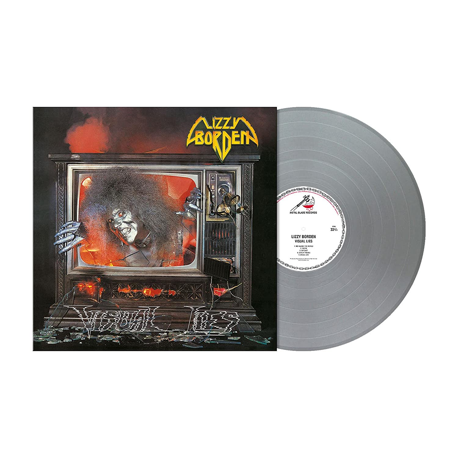 LIZZY BORDEN 'VISUAL LIES' LP - SILVER