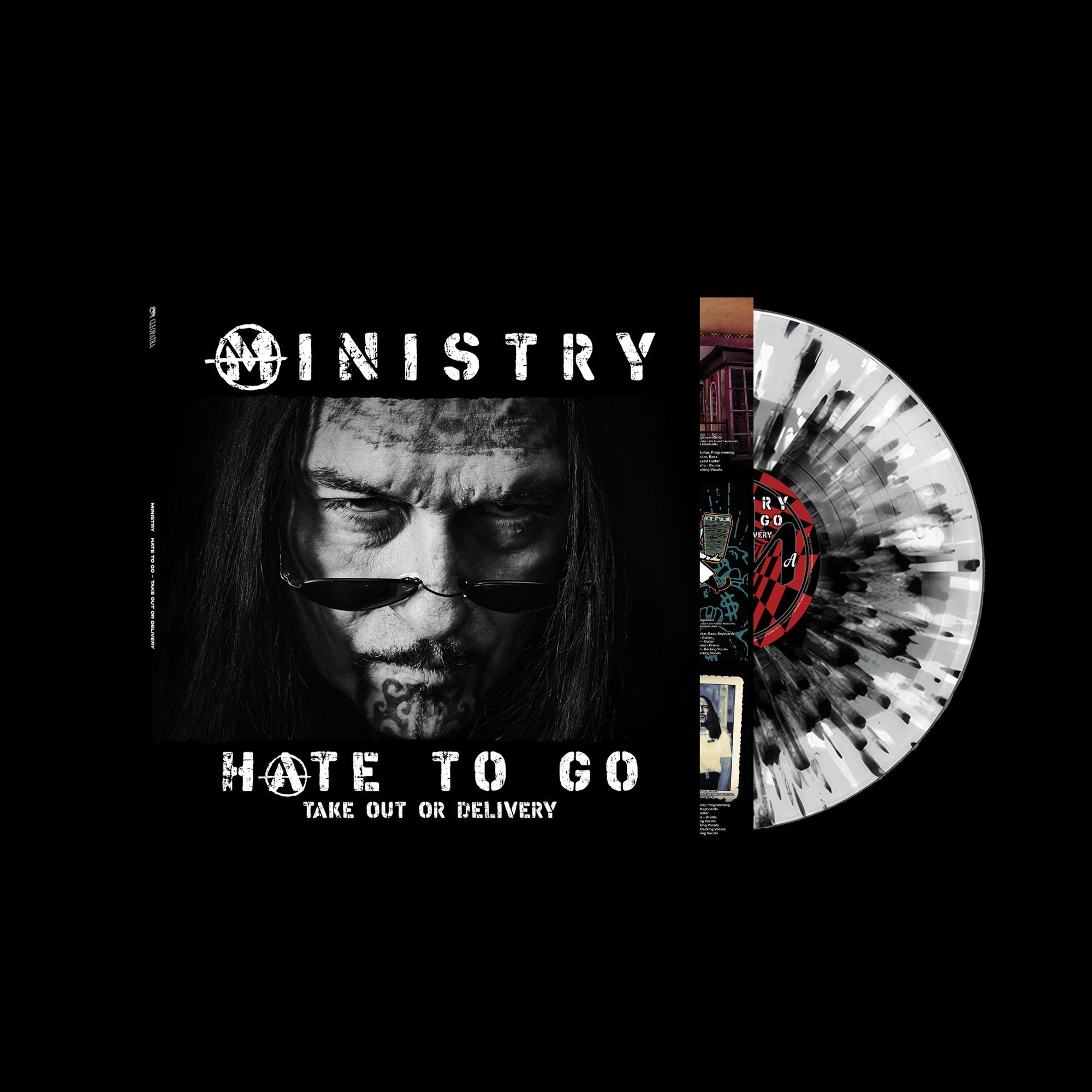 MINISTRY 'HATE TO GO - TAKE OUT OR DELIVERY' LP (Limited Edition, Black/Silver Splatter Vinyl)