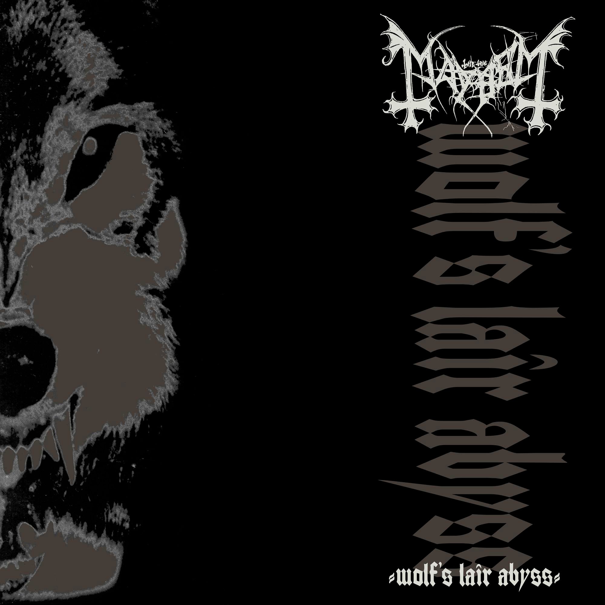 MAYHEM 'WOLF'S LAIR ABYSS' LP - GREY/BLACK SWIRL