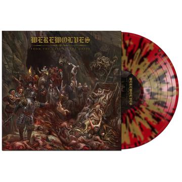 WEREWOLVES 'FROM THE CAVE TO THE GRAVE' LP - RED/GOLD/BLAK/SPLATTER