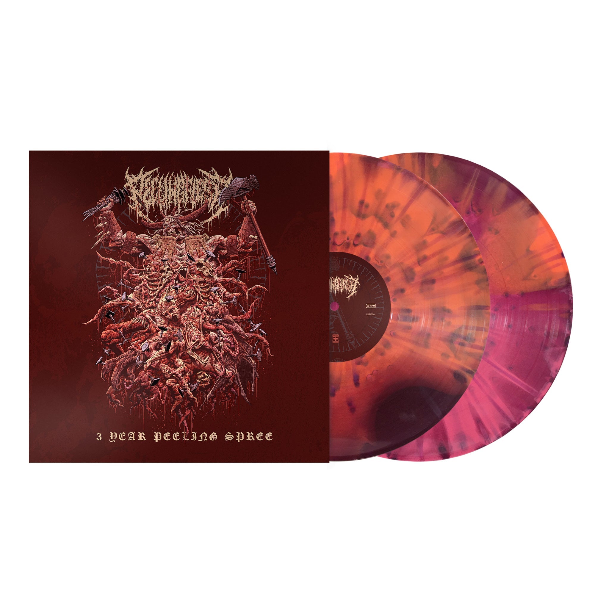 PEELINGFLESH '3 YEAR PEELING SPREE' 2LP - PEELING SPREE SPLATTER