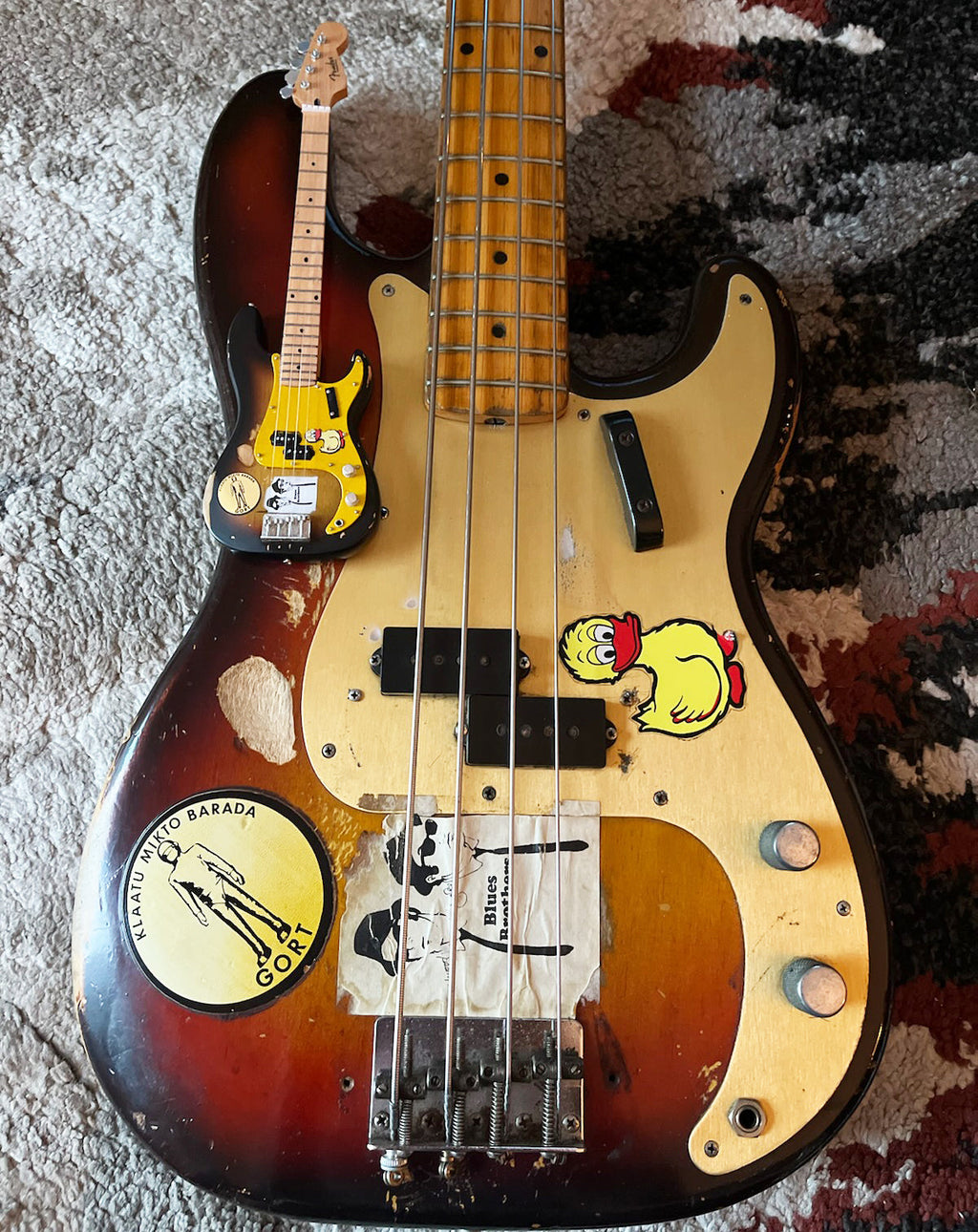 DUCK DUNN ORIGINAL '59 FENDER' PRECISION BASS' DUCK BASS MINIATURE MODEL
