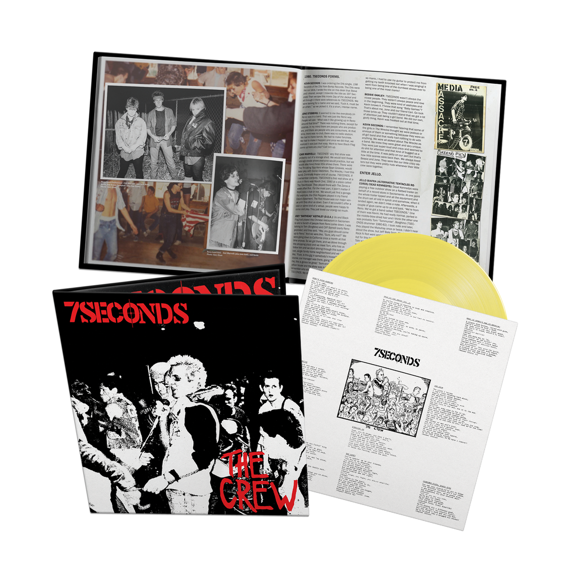7SECONDS 'THE CREW' LP (Deluxe, Yellow Vinyl)