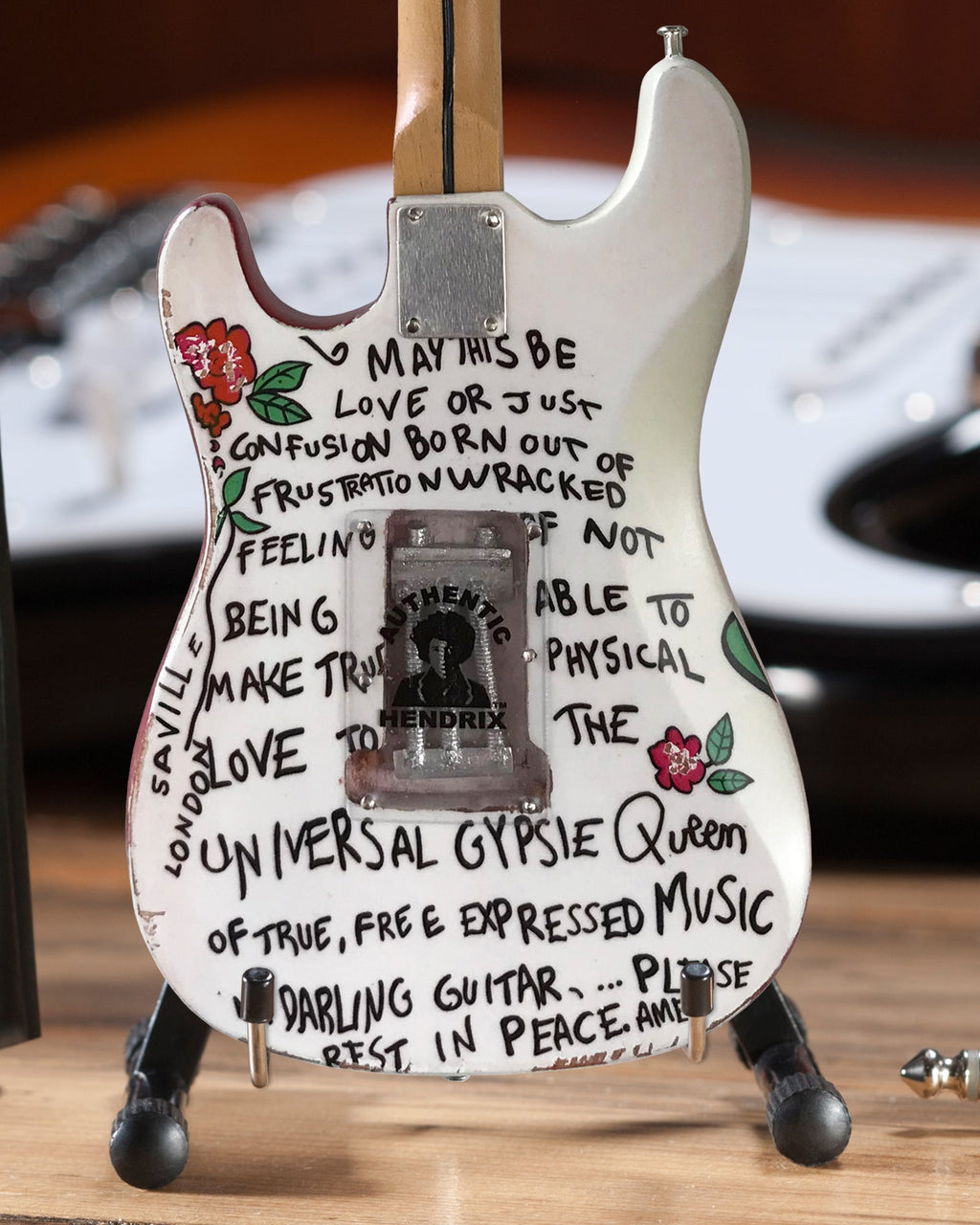 SET OF 3 SIGNATURE JIMI HENDRIX FENDER' STRATOCASTER' MINI GUITARS