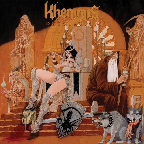 KHEMMIS 'DESOLATION' LP - NEON ORANGE/YELLOW/BLACK/TRICOLOR MERGE