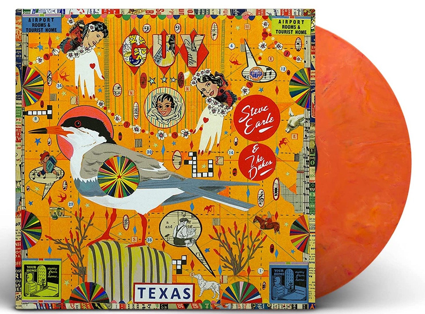 STEVE EARLE & THE DUKES 'GUY' 2LP - ORANGE/RED/SWIRL