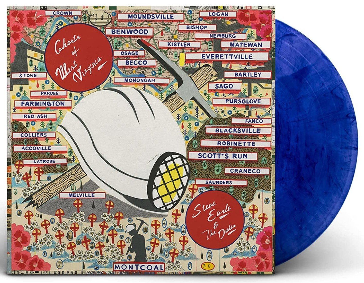 STEVE EARLE & THE DUKES 'GHOSTS OF WEST VIRGINIA' LP - BLUE/BLACK/SWIRL