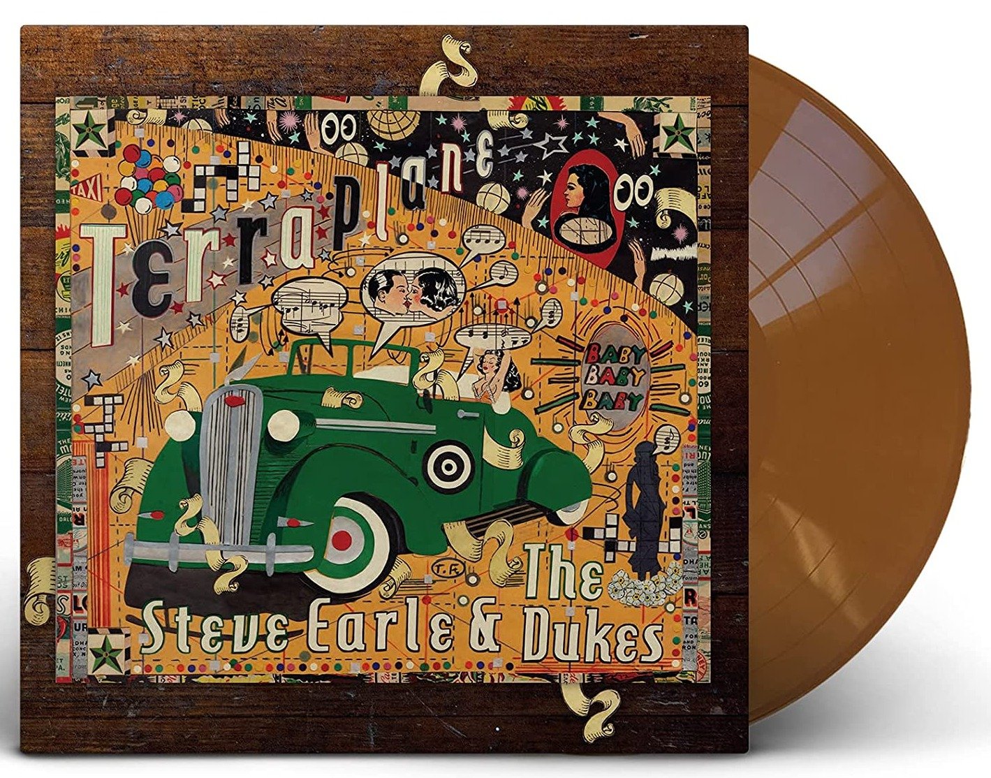 STEVE EARLE & THE DUKES 'TERRAPLANE' LP - TRANSPARENT GOLD