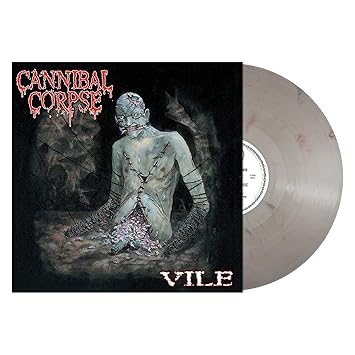 CANNIBAL CORPSE 'VILE' LP - 'ZOMBIE BRAINS' GREY/RED/STREAK
