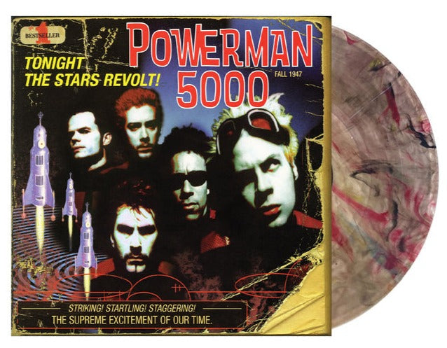 POWERMAN 5000 ‘TONIGHT THE STARS REVOLT!’ LP - EXCLUSIVE -  LTD. 500 - TRANSPARENT JUNGLE SWIRL