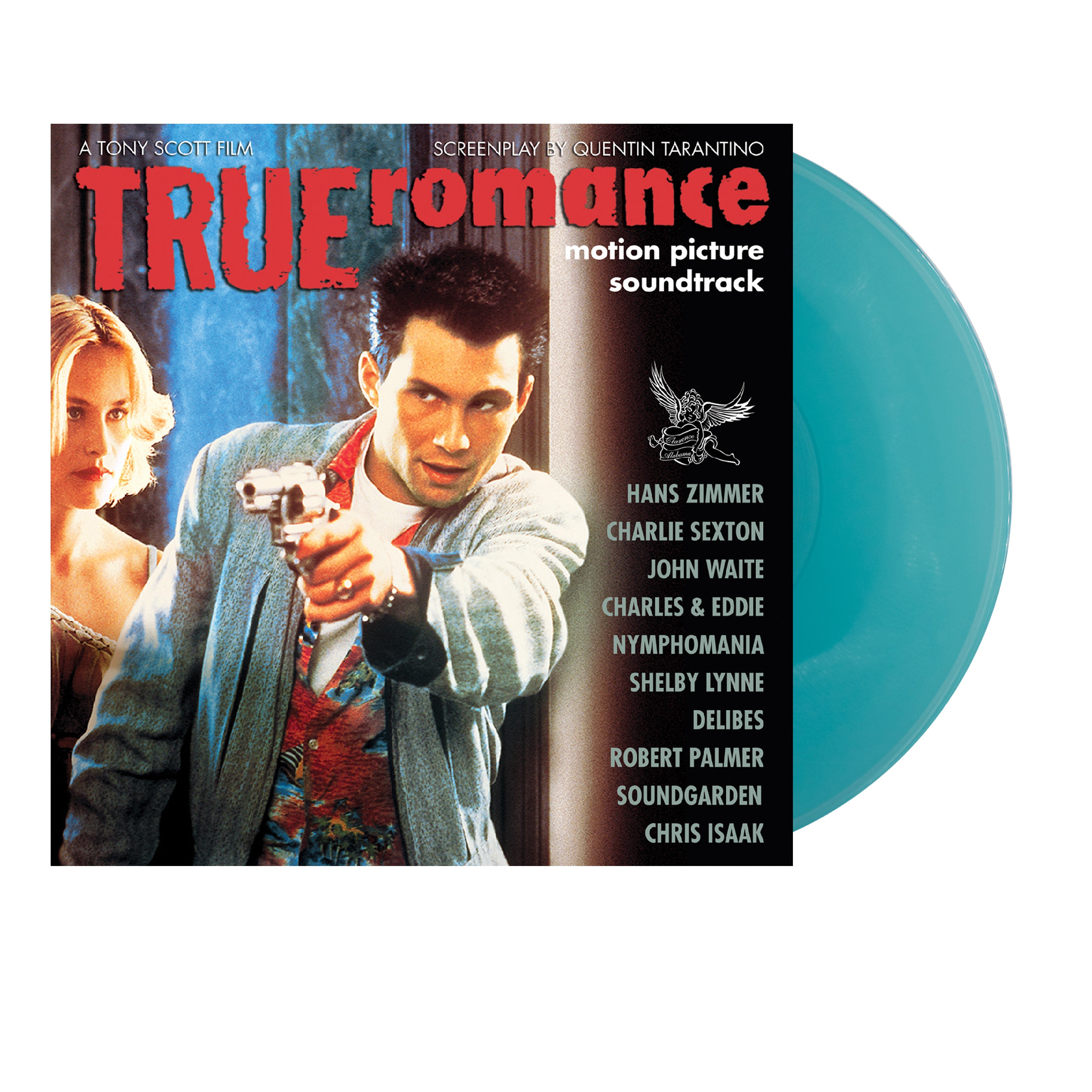 TRUE ROMANCE SOUNDTRACK LP - 'ALABAMA WORLEY' TURQUOISE