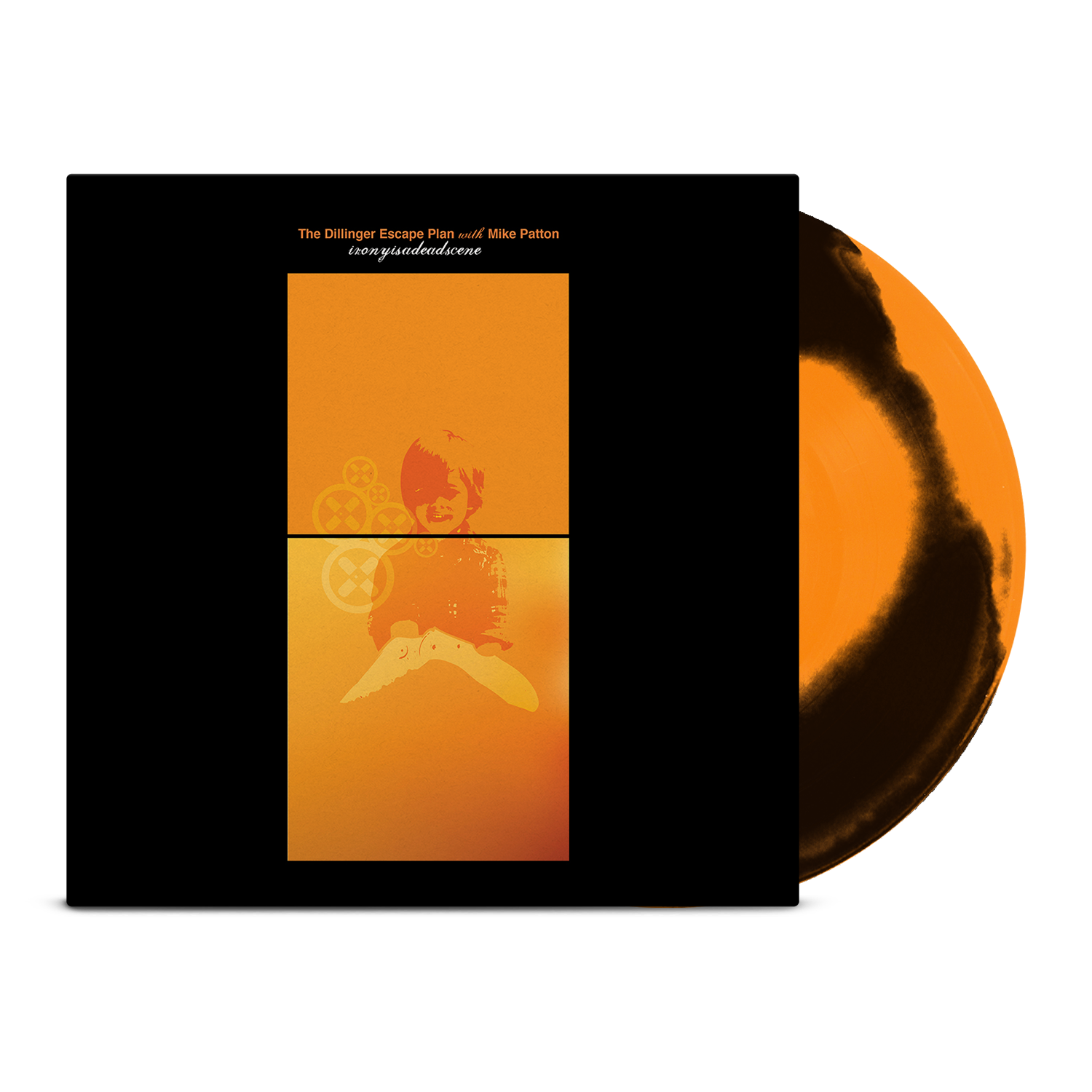 THE DILLINGER ESCAPE PLAN ‘IRONY IS A DEAD SCENE’ LP - EXCLUSIVE - LTD. 500 - TANGERINE/BLACK