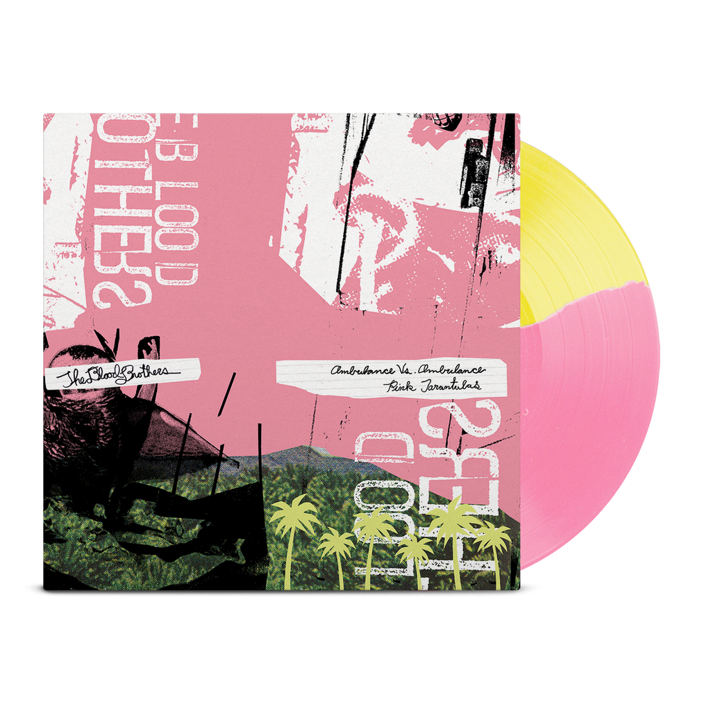THE BLOOD BROTHERS ‘BURN, PIANO ISLAND, BURN’ DELUXE COLLECTOR'S EDITION LP + 7" - EXCLUSIVE - LTD. 500 - OPAQUE YELLOW/OPAQUE PINK