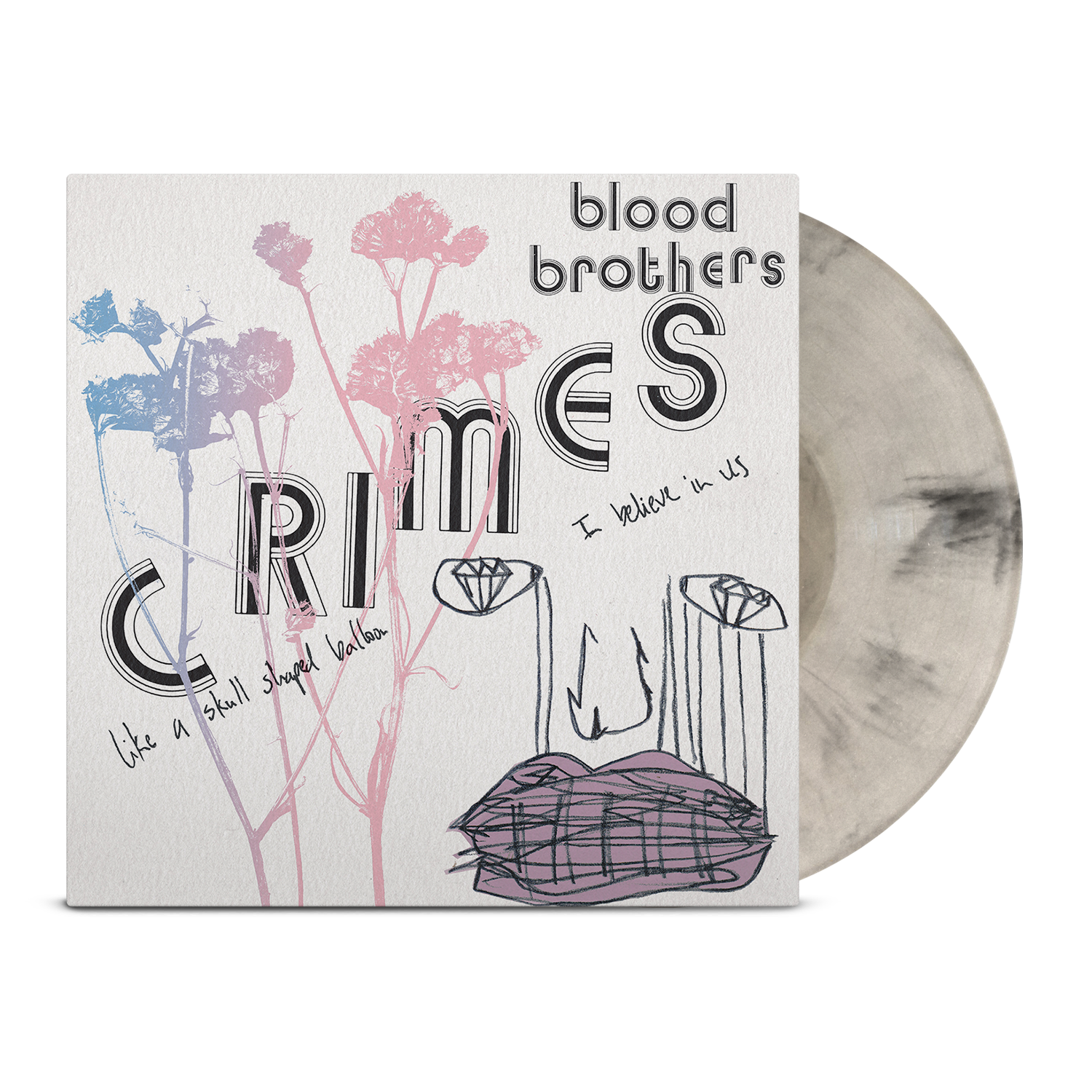 THE BLOOD BROTHERS ‘CRIMES’ LP (Exclusive – Limited to 300, Black & Bone White Marble Vinyl)