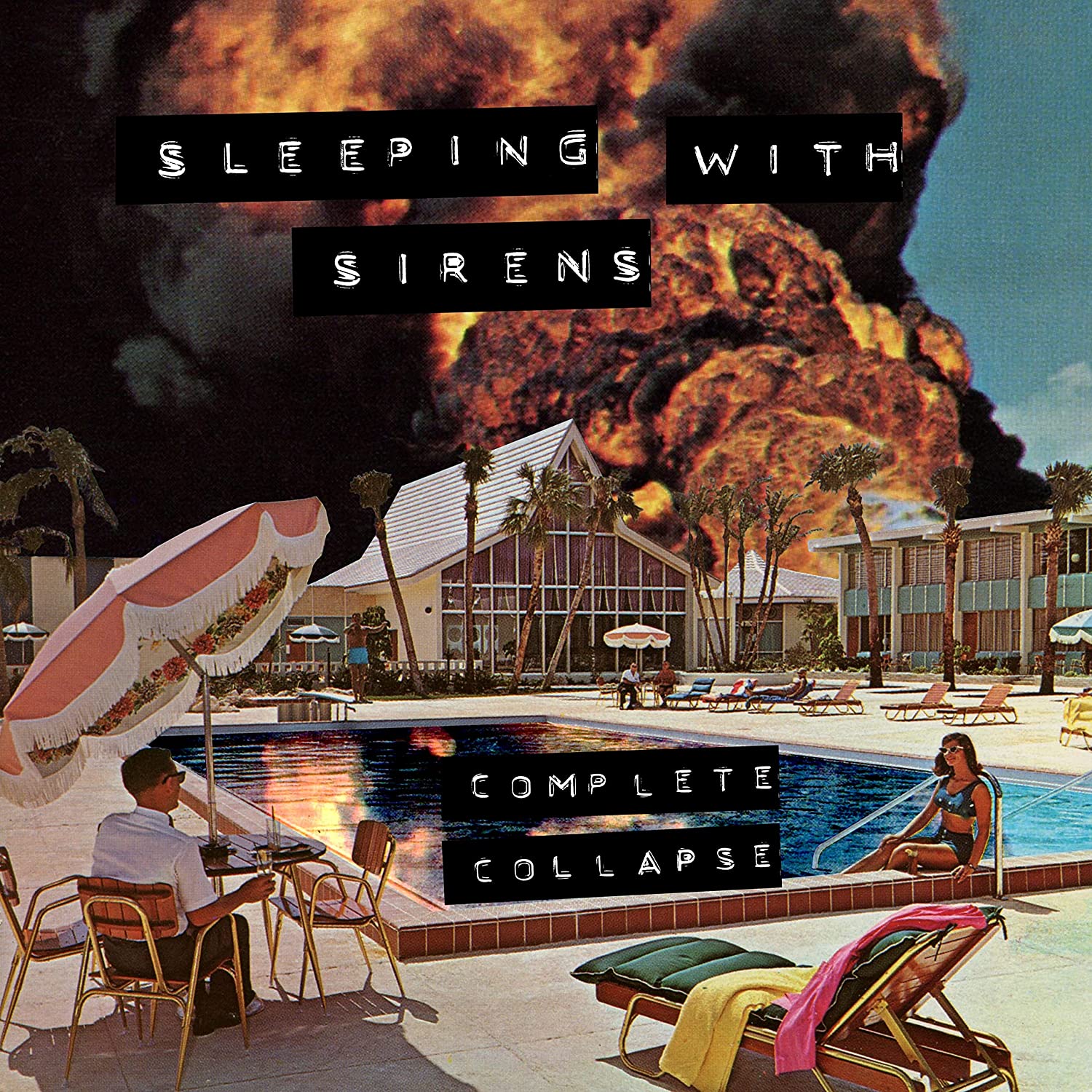 SLEEPING WITH SIRENS 'COMPLETE COLLAPSE' LP - EASTER YELLOW/TRANSLUCENT ORANGE