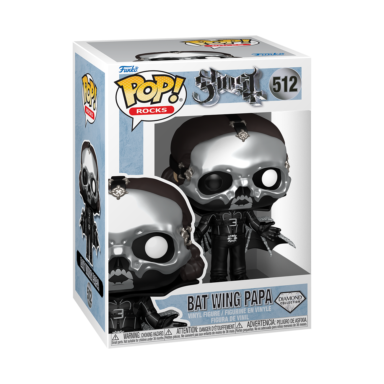 GHOST PAPA IV EMERITUS + PAPA V PERPETUA (BAT WINGS) FUNKO POP! ROCKS FIGURES