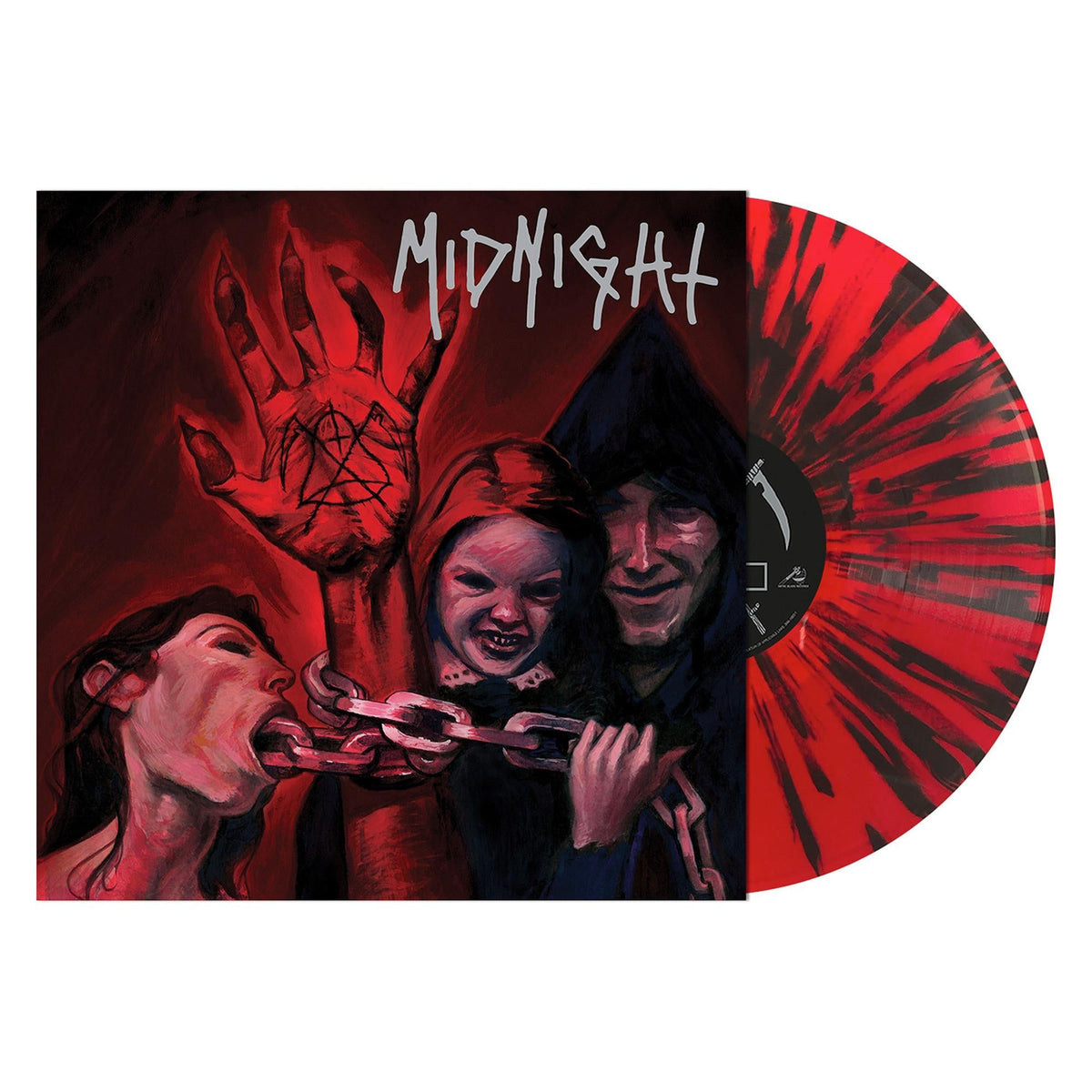 MIDNIGHT 'NO MERCY FOR MAYHEM' LP - TRANSPARENT BLOOD RED/BLACK SPLATTER