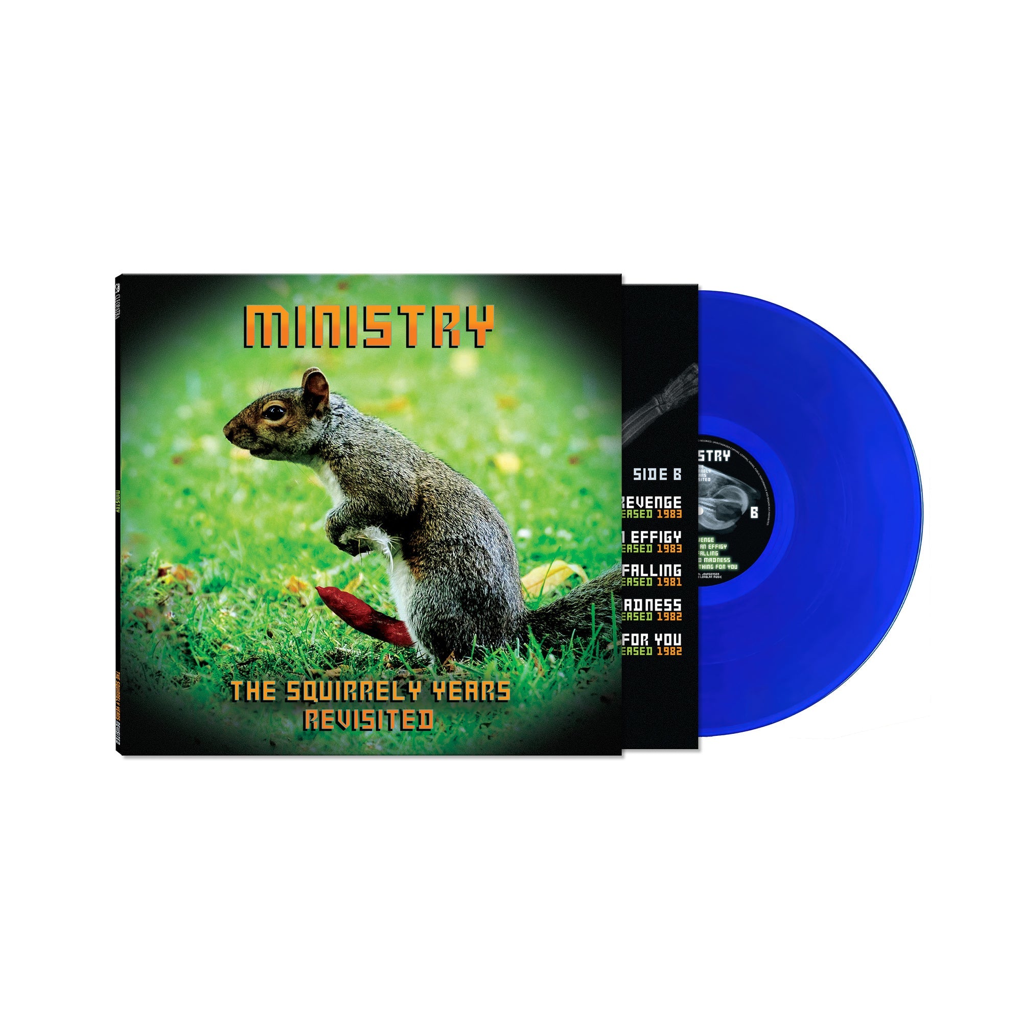 MINISTRY 'THE SQUIRRELY YEARS REVISITED' LP - LTD. - TRANSPARENT BLUE