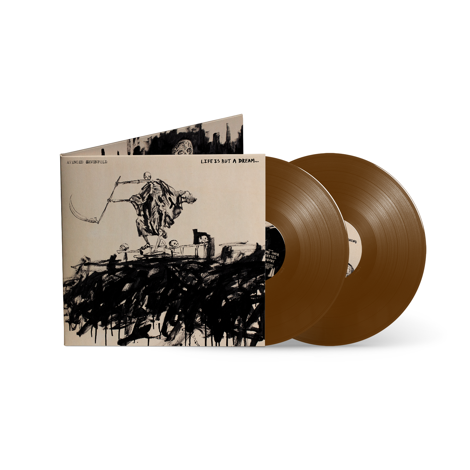 AVENGED SEVENFOLD ‘LIFE IS BUT A DREAM’ 2LP - EXCLUSIVE - LTD. 1000 - BROWN