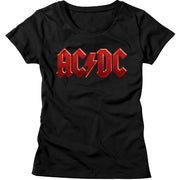 AC/DC - DISTRESSED RED LADIES SHIRT