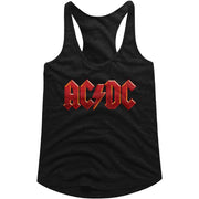 AC/DC - DISTRESSED RED LADIES SHIRT