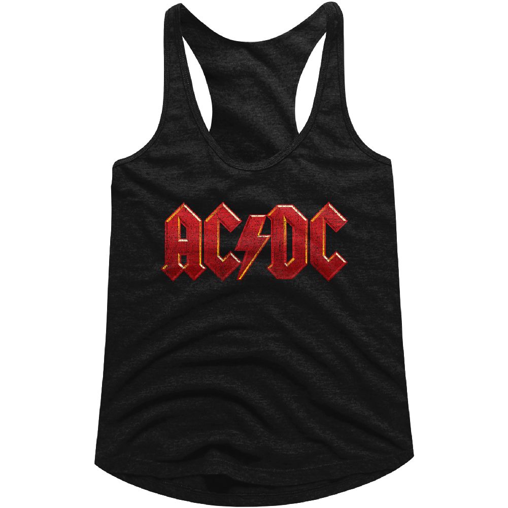 AC/DC - DISTRESSED RED LADIES SHIRT