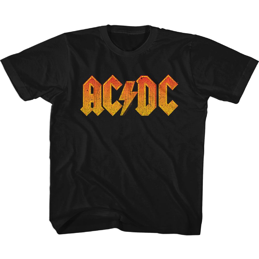 AC/DC - DISTRESSED ORANGE YOUTH SHIRT