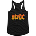 AC/DC - DISTRESSED ORANGE LADIES SHIRT